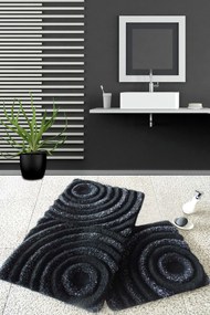 Acrylic Bathmat Set (2 Pieces) Wave - Black Black
Anthracite