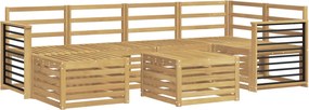 vidaXL Σειρά Καναπέ Εξωτερικού 7 pcs Λευκό Πολυεστέρας