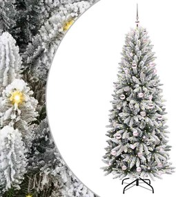 vidaXL Τεχνητό Χριστουγεννιάτικο Δέντρο με 300 LED Λευκό 210 cm