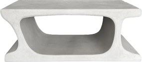 Τραπέζι σαλονιού Nafel pakoworld mdf λευκό 120x60x45εκ