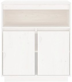 vidaXL Συρταριέρα Λευκή 70x34x80 εκ. από Μασίφ Ξύλο Πεύκου