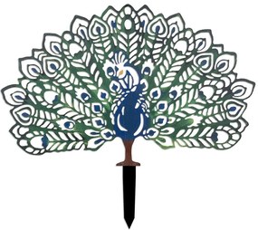 Διακοσμητικό Δαπέδου Κήπου Peacock 565TNL1260 61x38cm Multi-Green Aberto Design Μέταλλο