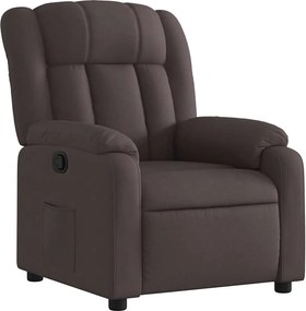 vidaXL Πολυθρόνα Ανακλινόμενη Σκούρο Καφέ Υφασμάτινη
