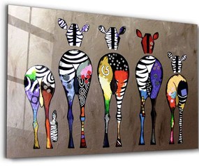 Πίνακας Γυάλινος 672BRS1913 110x70cm Multi Wallity Οριζόντιοι Glass