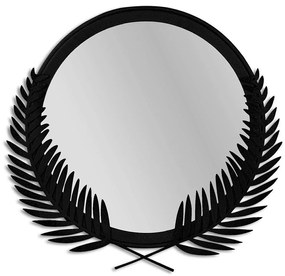 Καθρέπτης Τοίχου Palm Mirror S 930DYU1512 34x35cm Black Wallity Metal