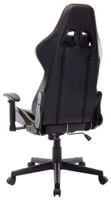 vidaXL Καρέκλα Gaming Μαύρη / Χρυσή από Συνθετικό Δέρμα