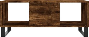 vidaXL Τραπεζάκι Σαλονιού Καπνιστή Δρυς 90x50x36,5 εκ. Επεξεργ. Ξύλο