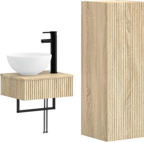 vidaXL Σετ Επίπλων Μπάνιου 2 τμχ. Sonoma Δρυς 33 x 34,5 x 100 εκ