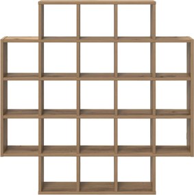 vidaXL Ράφι Τοίχου Artisan Δρυς 100 x 13 x 100 εκ Επεξεργασμένο Ξύλο