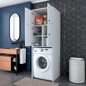 Ντουλάπι Πλυντηρίου Λευκό FECROIS 65x62.5x193.6