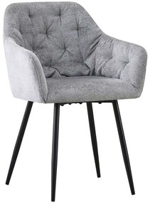 Πολυθρόνα Savvy 03-1032 56x55x85cm Light Grey Metal, Fabric