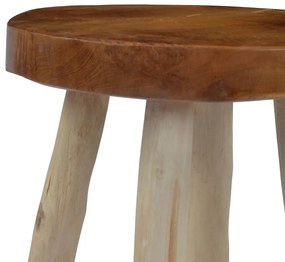 vidaXL Σκαμπό Καφέ από Μασίφ Ξύλο Teak