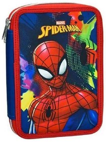 Κασετίνα Διπλή Γεμάτη (18x15x4) Gim Spiderman Silver Eyes
