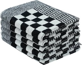 vidaXL Σετ Πετσετών 20 Τεμαχίων Μαύρο και Λευκό Βαμβακερές