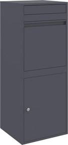 vidaXL Θυρίδα Πακέτων με αποθήκευση Ανθρακί 41 x 38 x 103 εκ Ατσάλι