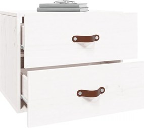 vidaXL Κομοδίνο Επιτοίχιο Λευκό 50 x 36 x 40 εκ.