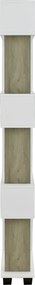 ΒΙΒΛΙΟΘΗΚΗ ΜΕΛΑΜΙΝΗΣ OWLOLIVE GREY ΛΕΥΚΟ 60x19,5x165Yεκ.HM8923.11