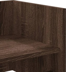vidaXL Ραφιέρα Τοίχου Καφέ Δρυς 100x35x30,5 εκ. Επεξεργασμένο Ξύλο