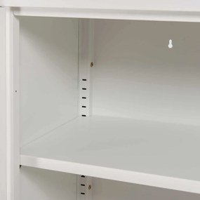 ΜΕΤΑΛΛΙΚΟ ΝΤΟΥΛΑΠΙ ΒΙΤΡΙΝΑ CARIL HM9571.02 ΛΕΥΚΟ 80x37-40x102Yεκ.