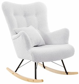 Κουνιστή καρέκλα Clovis 105, 101x76x101cm, 17 kg, Ταπισερί, Φυσικό ξύλο καπλαμά, Μεταλλικά, Ξύλινα, Ξύλο: Οξιά | Epipla1.gr
