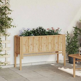vidaXL Υπερυψωμένη Ζαρντινιέρα Καφέ 110 x 35 x 70 εκ. Μπαμπού