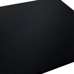 Τραπέζι μπαρ Vegas MDF μαύρο-πόδι χρωμίου 70x70x70-91.5εκ 70x70x91.5 εκ.