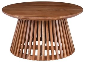 RIM Τραπέζι Σαλονιού, Ξύλο Ακακία Φυσικό Φ80cm H.43cm