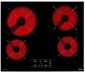 Teka TBC 64010 TTC Κεραμική Εστία Αυτόνομη με χειριστήριο αφής 60x51εκ Μαύρη
