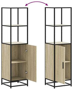 Highboard Sonoma Oak Κατασκευασμένο ξύλο και μέταλλο - Καφέ