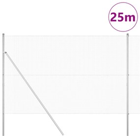 vidaXL Φράκτης από Καλώδιο με 13 Στήλες 1.6x25 m Γαλβανισμένο Ατσάλι