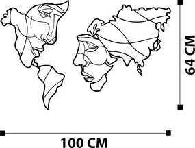 Decorative Metal Wall Accessory Suret Two Black