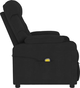 vidaXL Πολυθρόνα Ανακλινόμενη Μαύρη Υφασμάτινη