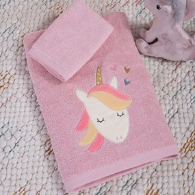 Πετσέτες Παιδικές Unicorn Forever (Σετ 2τμχ) Pink Nef-Nef Homeware Σετ Πετσέτες 70x140cm 100% Βαμβάκι