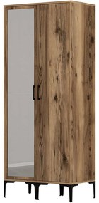 Ντουλάπα Δίφυλλη Kumsal 845HCT5432 80x47,5x201,4cm Walnut Δίφυλλη