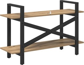vidaXL Ράφι Βιβλίων 2 επιπέδων 100 x 33,5 x 64 εκ Επεξεργασμένο ξύλο