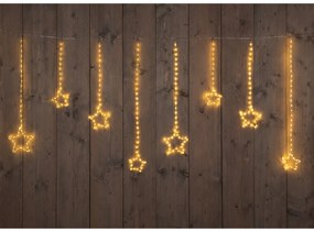 ΦΩΤΑΚΙΑ ΚΟΥΡΤΙΝΑ 364L/200X80CM LED ΚΛΑΣΣΙΚΟ ΘΕΡΜΟ (3CM ΜΕΤΑΞΥ LED) 10 STRINGS 5X 10CM/ 3X 13CM / 2X 15CM STAR - 5M ΚΑΛΩΔ