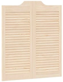 vidaXL Swing Doors Louvred Design 1-Pair 90x80 cm από μασίφ ξύλο πεύκο