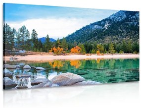 Εικόνα λίμνη σε όμορφη φύση - 60x40