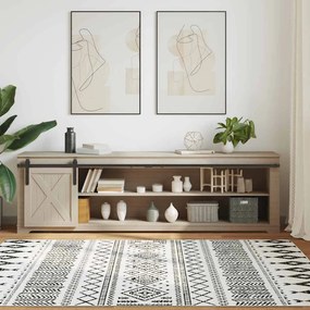 vidaXL Κιτ συρόμενης πόρτας γραφείου 213 cm από ανθρακούχο χάλυβα