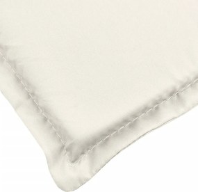 vidaXL Μαξιλάρι Ξαπλώστρας Κρεμ Μελανζέ 200x60x4 εκ. Ύφασμα
