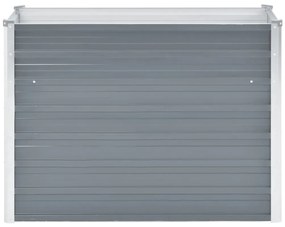vidaXL Ζαρντινιέρα Υπερυψωμένη Γκρι 100x40x77 εκ. Γαλβανισμ. Χάλυβας