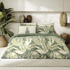 Σεντόνια Cocomo Με Λάστιχο (Σετ 3τμχ) Green Nima Μονό 100x232cm 100% Βαμβάκι