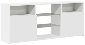 vidaXL Έπιπλο Τηλεόρασης με LED Λευκό 120x30x50 εκ.