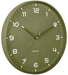 Ρολόι Τοίχου Orgullo KA6053GR Φ40cm Army Green Karlsson Αλουμίνιο