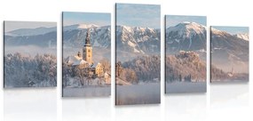 Εκκλησία 5 μερών στη λίμνη Bled στη Σλοβενία - 100x50