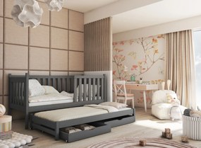 KAJA 90x200 graphite bunk bed Lano Furniture