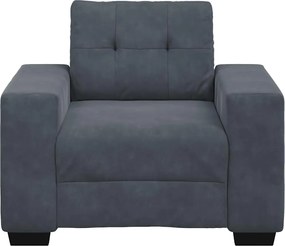 vidaXL Πολυθρόνα Σκούρο Γκρι Βελούδινη 100 x 78 x 80 εκ.