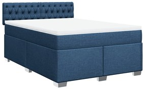 ΚΡΕΒΑΤΙ BOXSPRING ΜΕ ΣΤΡΩΜΑ ΜΠΛΕ 140X190 ΕΚ. ΥΦΑΣΜΑΤΙΝΟ 3288196