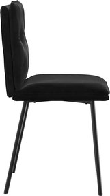 vidaXL Καρέκλες Τραπεζαρίας 6 τεμ. Μαύρες Βελούδινες