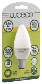 Luceco B15d Led Κεράκι Μπαγιονέτ 3,5W 250lm Θερμό Λευκό